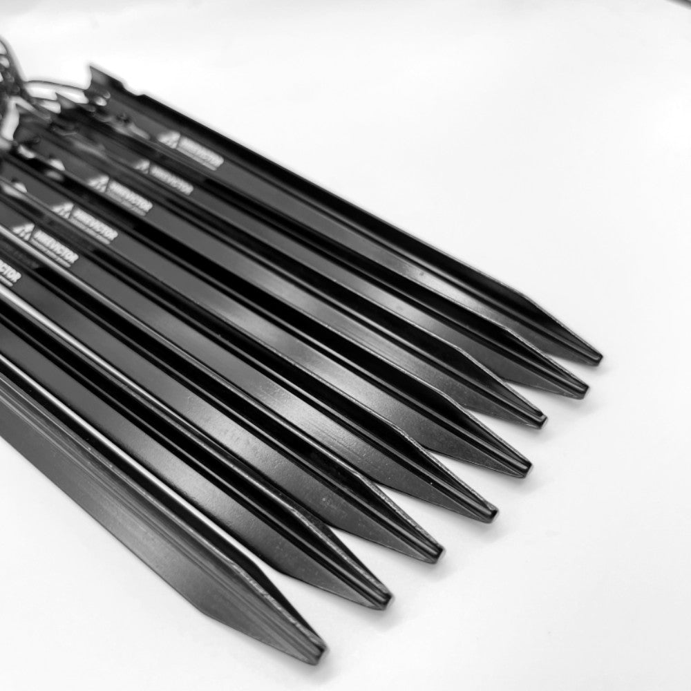 HikeVictor 10Pcs/Lot 18cm Aluminum AlloyTent Pegs Camping Tent Accessories Hammer Wind Rope Tent Nail Storage Cover Case Travel