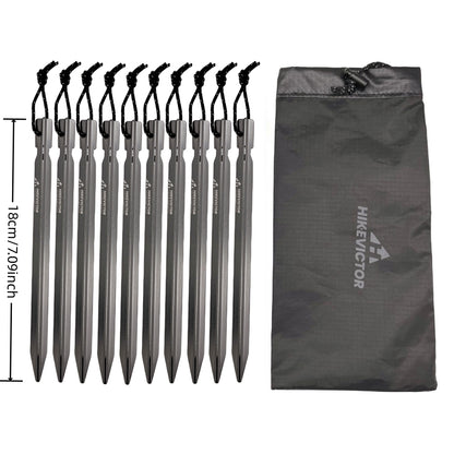 tent pegs hand luggage HikeVictor 10Pcs 18cm Aluminum Alloy Tent Pegs Camping Tents Nails wit – Hikevictor.com