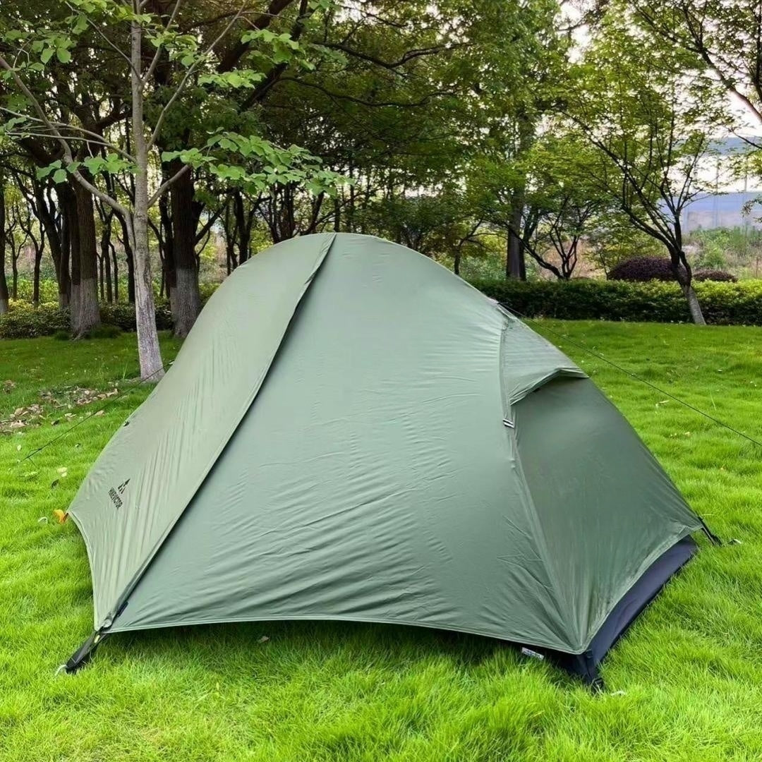 HikeVictor ダークグリーン超軽量 1 人プロフェッショナルキャンプテント屋外トレッキングハイキングサイクリングシングルテント防水 PU4000
