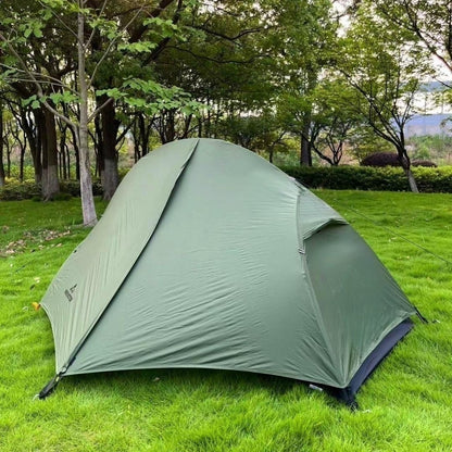 HikeVictor ダークグリーン超軽量 1 人プロフェッショナルキャンプテント屋外トレッキングハイキングサイクリングシングルテント防水 PU4000